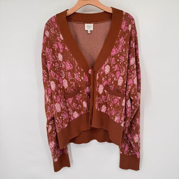Hemant & Nandita Fara Cardigan Cocoa Cardigan Sweater 100% Cotton Womens size XL - Picture 8 of 16